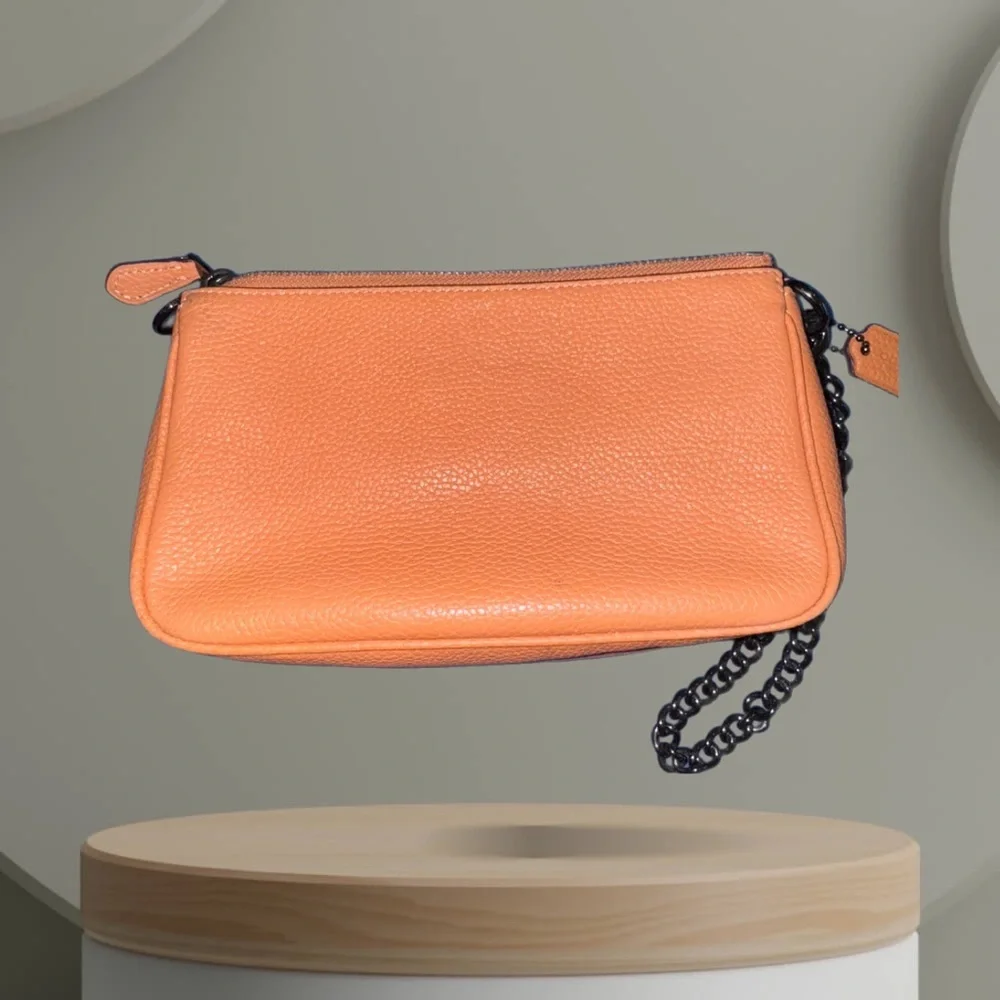 EUC Coach Authentic Small Nolita Wristlet 19 With Prairie Rivets